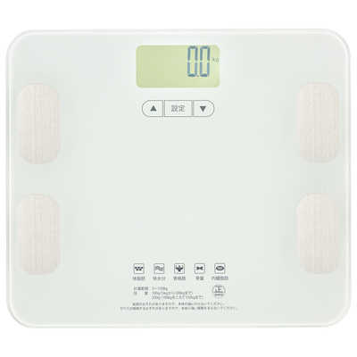 ORIGINALBASIC 体重体組成計 ホワイト OB-KG12 の通販 - カテゴリ