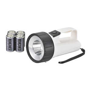 オーム電機 LED強力ライト ［LED 単1乾電池×4 防水］ E-5