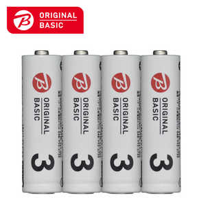 ORIGINALBASIC 単3形アルカリ乾電池 4本パック LR6BKOS-4P
