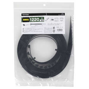 オーム電機 ワイドタイ耐候性1220mm10本入黒 WLT1220K10P オーム電機 ワイドタイ耐候性1220mm10本入黒 WLT1220K10P