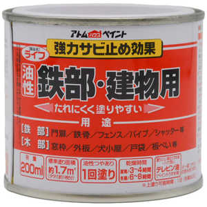 アトムサポート アトム ライフ 油性鉄部木部 200ml チョコレート 9050541