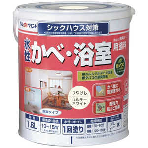 アトムサポート アトムペイント水性かべ･浴室用塗料(無臭かべ)16Lミルキーホワイト  00001-13422