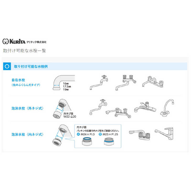 クリタック クリタック 蛇口直結型浄水器 ロカシャワーMX(使い切りタイプ) RSMX-3057 RSMX-3057