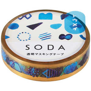 キングジム 透明マスキングテープ 10mm SODA(ソーダ) カタチ CMT10-003 キングジム 透明マスキングテープ 10mm SODA(ソーダ) カタチ CMT10-003