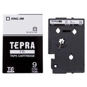 キングジム 白ラベルテープ ｢テプラTR｣(白テープ/黒文字/9mm幅) TC9S (白)