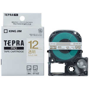 キングジム 透明ラベルテープ ｢テプラPRO｣(金文字/12mm幅) ST12Z (透明)