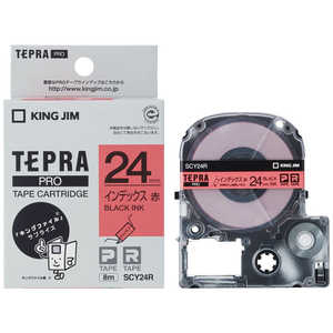 キングジム インデックスラベル TEPRA(テプラ) PROシリーズ 赤 SCY24R キングジム インデックスラベル TEPRA(テプラ) PROシリーズ 赤 SCY24R