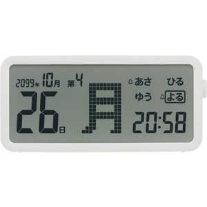 ＜コジマ＞ キングジム デジタル日めくりカレンダー 白 AM60シロ