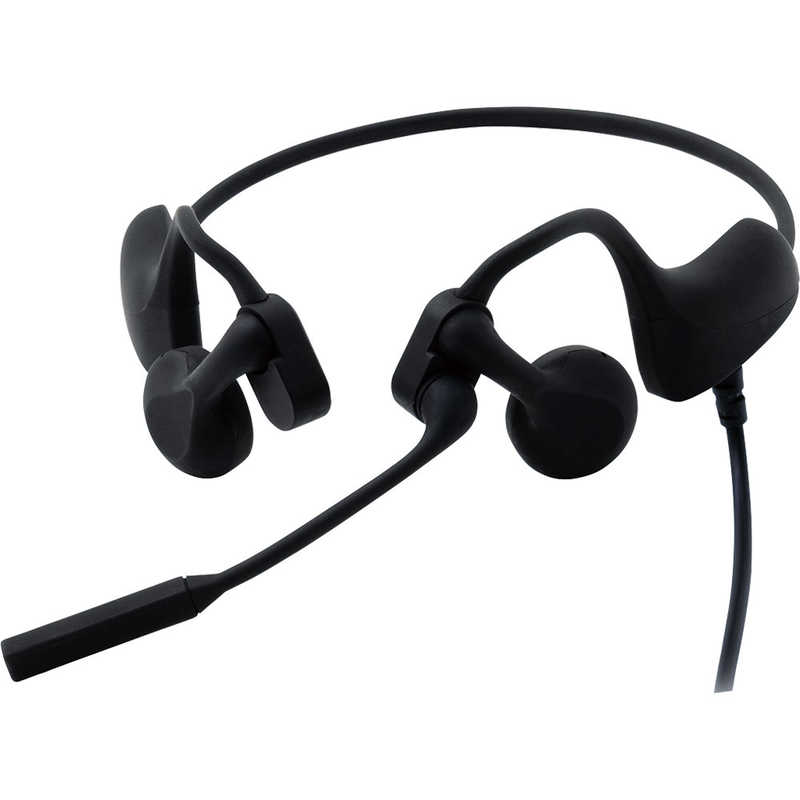 キングジム キングジム 有線タイプ 耳をふさがないヘッドセット「コールミーツ」クロ ［マイク対応 /φ3.5mm ミニプラグ］ CMU10 CMU10