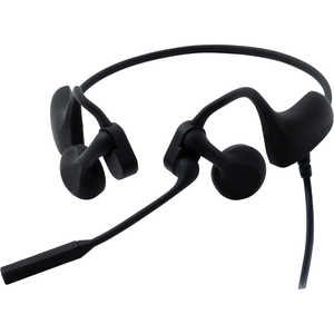 キングジム 有線タイプ 耳をふさがないヘッドセット「コールミーツ」クロ ［マイク対応 /φ3.5mm ミニプラグ］ CMU10