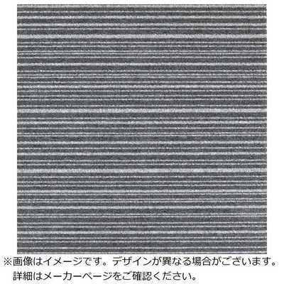 大島屋 タイルカーペット(50×50cm) ストライプグレー STCS02 の