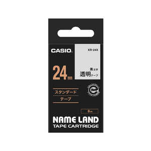 カシオ CASIO ハンディーテープ(24mm) XR24(X) (透明×黒文字)