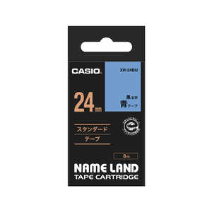 カシオ CASIO スタンダードテープ(24mm) XR24(BU) (青×黒文字)