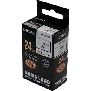 カシオ　CASIO ネームランド テープカートリッジ(マグネットテープ･24mm) XR-24JWE (白×黒文字)