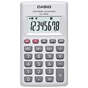 カシオ CASIO カード型電卓(8桁) LC-797A-N カシオ CASIO カード型電卓(8桁) LC-797A-N
