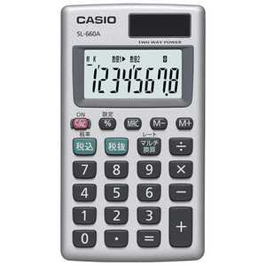 カシオ　CASIO ポータブル電卓 カードタイプ SL-660A-N