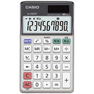 カシオ CASIO パーソナル電卓(手帳タイプ) SL-930GT カシオ CASIO パーソナル電卓(手帳タイプ) SL-930GT
