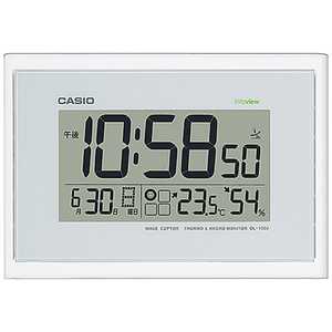 カシオ　CASIO 掛け時計 IDL-100J-7JF (ホワイト)