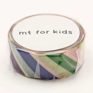 カモ井加工紙 「マスキングテープ」mt for kids (カラフル・ストライプ) MT01KID001
