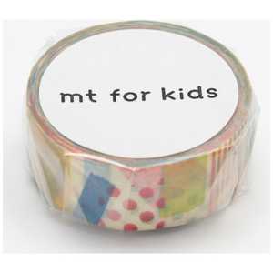 カモ井加工紙 mt for kids マスキングテープ(手作りテープ・ぺたぺた) MT01KID020 カモ井加工紙 mt for kids マスキングテープ(手作りテープ・ぺたぺた) MT01KID020