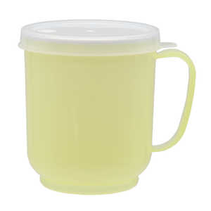 小森樹脂 コップ フタ付 クリーミーコップ 持ち手付き 300ml イエロー 474514