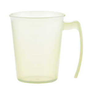 小森樹脂 コップ 手付 スタッキングコップ 持ち手付き 300ml 目盛り付き イエロー 474518