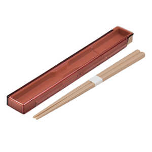 小森樹脂 箸箱セット 箸セット S 18.0cm あずき 434320