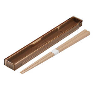 小森樹脂 箸箱セット 箸セット M 19.5cm くるみ 434319