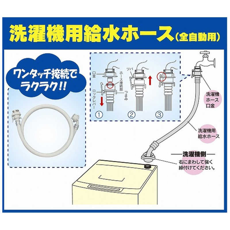 カクダイ カクダイ 洗濯機給水ホース (1m) BK4365-1 BK4365-1