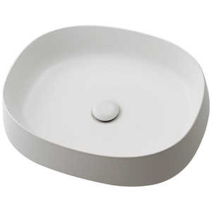 カクダイ 丸型洗面器 マットホワイト LY-493231-W