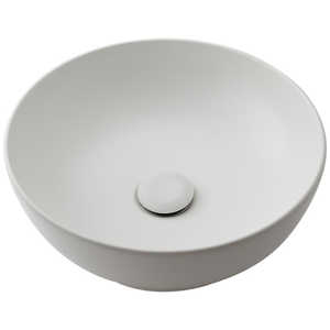 カクダイ 丸型手洗器 マットホワイト LY-493233-W