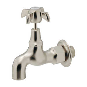 カクダイ 横水栓 ［壁付タイプ］ レトロシルバー 701-040-N