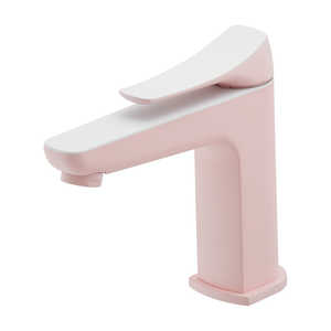 カクダイ シングルレバー混合栓 ［ワンホール］ フロストピーチ 183-304-P