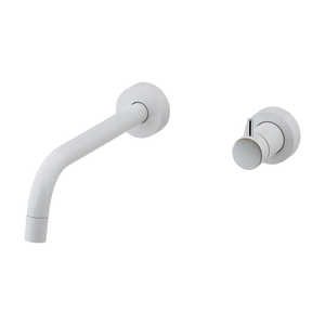 カクダイ 壁付水栓 WH ［壁付タイプ］ ホワイト 722-007-W