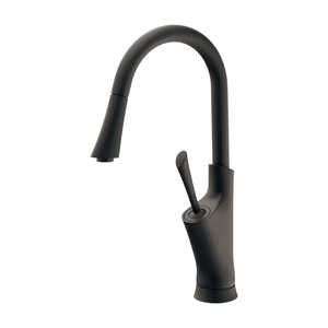 カクダイ シングル混合栓 トール ［ワンホール］ マットブラック 183-346-D