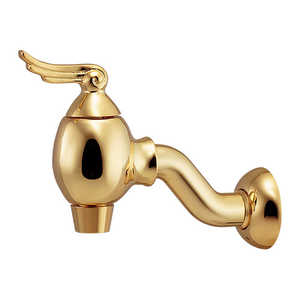 カクダイ エンジェルエッグ横水栓 ［壁付タイプ］ アンティークゴールド 703-704-AG
