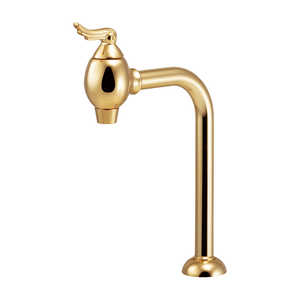 カクダイ エンジェルエッグ立水栓 ［ワンホール］ アンティークゴールド 721-223-AG