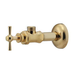 カクダイ アングル形止水栓 ［壁付タイプ］ アンティークゴールド 705-651-AG