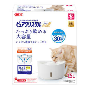 ジェックス ピュアクリスタル ウェル 1.5L 猫用 ホワイト 