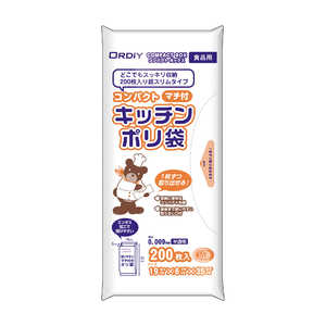 オルディ コンパクト キッチンポリ袋 M 半透明 200P CB-KM-200