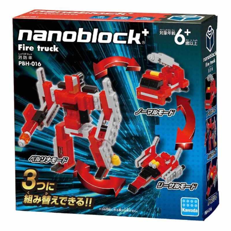 カワダ カワダ 【アウトレット】nanoblock+ PBH-016 消防車 PBH-016 消防車