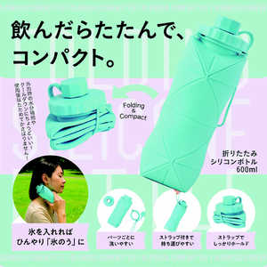 カクセー 折りたたみシリコンボトル600ml PN-04