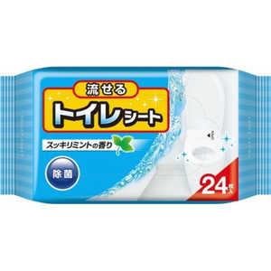 コットンラボ 流せるトイレシート すっきりミントの香り 24枚入 コットンラボ 流せるトイレシート すっきりミントの香り 24枚入