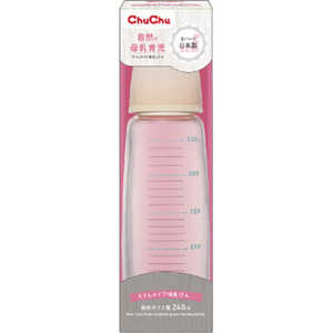 ジェクス チュチュ スリムタイプ 耐熱ガラス製 哺乳びん 240ml CSガラスホニユウビン240ML