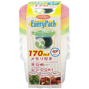 サンコープラスチック エブリーパック 浅型 No1 4P(カラフル) 21800 サンコープラスチック エブリーパック 浅型 No1 4P(カラフル) 21800