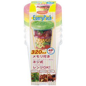 サンコープラスチック エブリーパック 深型 No1 4P(カラフル) 21830 サンコープラスチック エブリーパック 深型 No1 4P(カラフル) 21830
