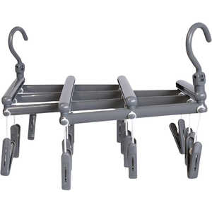 サワフジ 伸縮ピンチハンガー フリーピンチャー14(ロックグレー) FP-14C