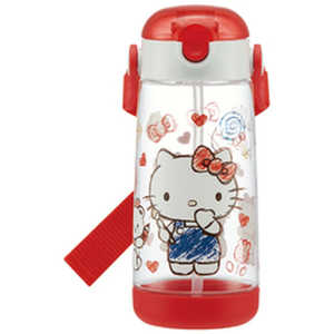 スケーター キティスケッチ ワンプッシュストローボトル480ml PDSH5 スケーター キティスケッチ ワンプッシュストローボトル480ml PDSH5