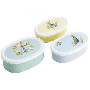 スケーター ピーラビ/シトロン 抗菌シール容器3個 SRS3SAG スケーター ピーラビ/シトロン 抗菌シール容器3個 SRS3SAG