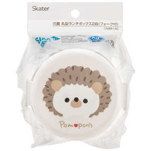 スケーター 抗菌丸型ランチBOX2段 Pompon ハリネズミ ONWR1AG スケーター 抗菌丸型ランチBOX2段 Pompon ハリネズミ ONWR1AG